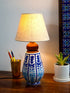 JAIPUR BLUE POTTERY TABLE LAMP WITHOUT SHADE
